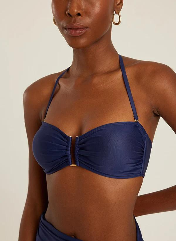 Tide Recycled Bandeau Ruched Bikini