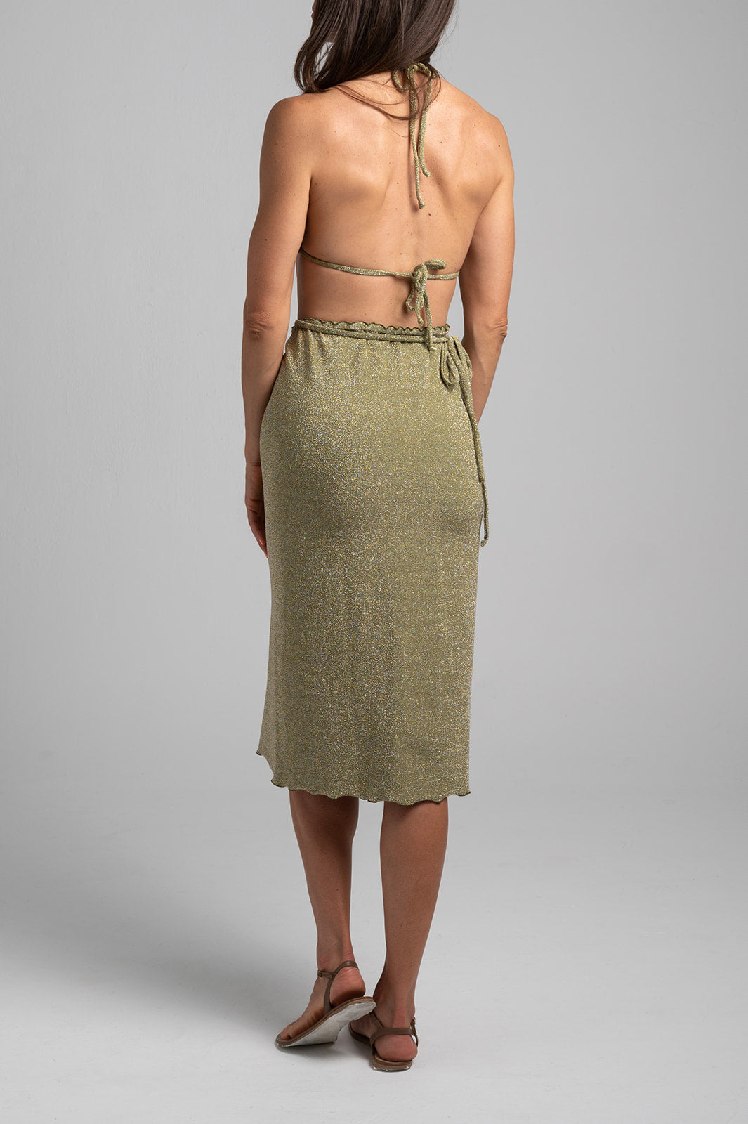 Falda Lurex Green