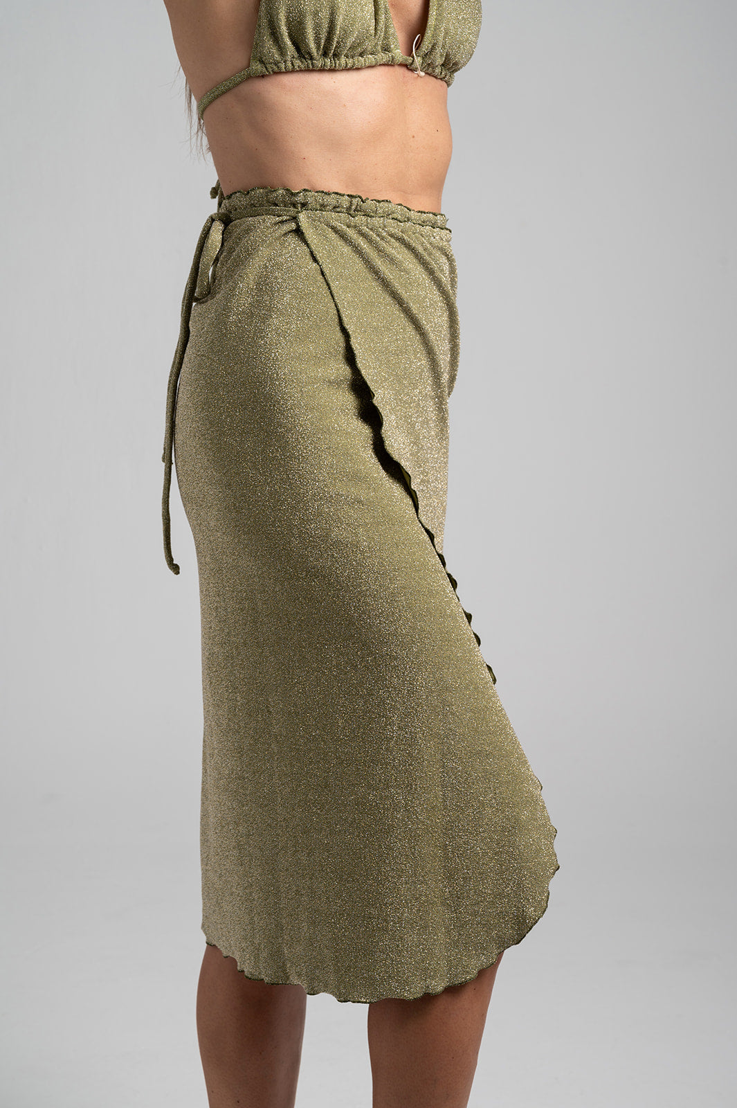 Falda Lurex Green