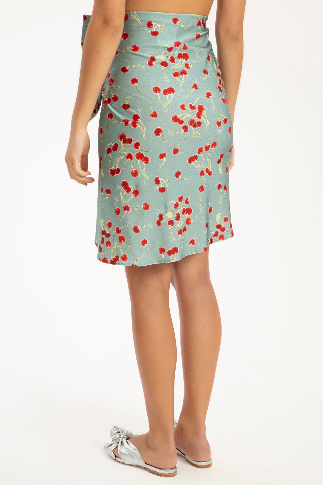 Cherry Bomb Ruffled Skirt Blue