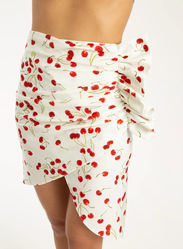 Cherry Bomb Ruffled Skirt OffWhite