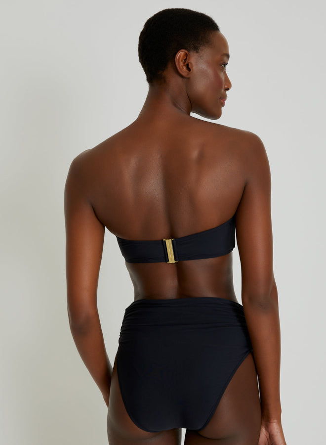 Black Drop Bandeau HW Ruched